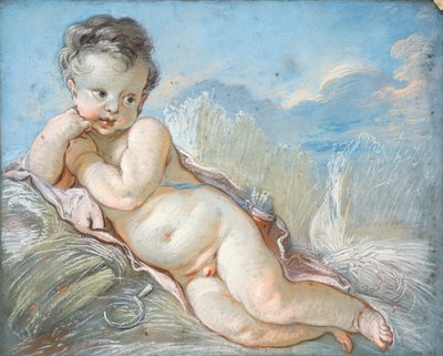 Cupido sdraiato in un campo di grano da François Boucher